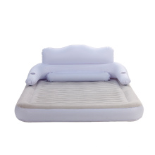 Lit d&#39;air lit confortable tapis de camping flocage coussin gonflable lit double adapté à une utilisation intérieure et extérieure
